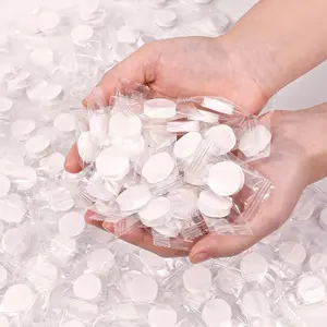 100 PCS Compressed Towels Bulk Coin Tissues Portable Mini Disposable Face Compressed Camping Towels for Travel Home Hotel and Outdoor Activities