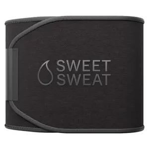 Sweet Sweat Ab Trainer for Women and Men - Sweat Band Waist Trainer Belt for High Intensity Training and Gym Workouts, 5 Adjustable Sizes