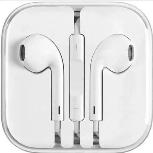 Wired In-Ear EarPods Headset - White, Portable Electronic Audio Device for Workout