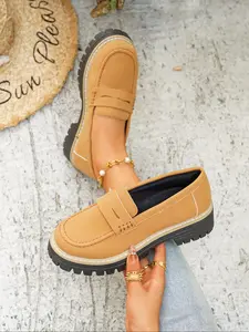 Dollmod Fashion Platform Dress Loafers, Elegant Commuter Style, Ideal Women's Valentine's Day Gift, Comfortable Flat Casual Shoes, Flats Shoes Women