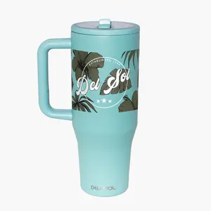 Sea Breeze Blue Flower Tumbler