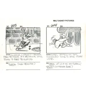 Chip n Dale Rescue Rangers Original Production Animation Storyboard Walt Disney FIRST EPISODE 1988 A187