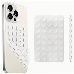 2PCS Silicone Double-Sided Suction Cup Phone Case Detachable Mount, Sticky Phone Grip with Higher Suction Power for , Hands-Free Phone Accessories Holder (White) Cardboard Cardboard Cardboard