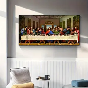 The Last Supper Pattern DIY Diamond Arts Colorful Painting Kit without Frame, DIY 5D Diamond Arts Colorful Painting Kit, Wall Art Decor for Home, Diamond Painting Kits, Diamond Pattern Design, Handicraft