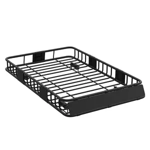 Heavy Duty Global Roof Rack Basket - Rooftop Cargo Carrier 200 lbs Capacity, Weather Resistant, Top Mount Luggage & Camping Gear Storage for Car - Large Size for Travel, 64" x 39" x 6"