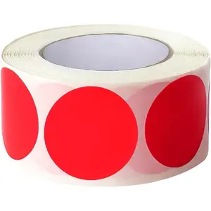 (R) 1" Red Circle Dot Stickers Color Coding Labels, 1000 count 2 Rolls