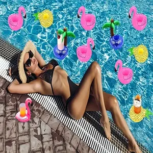 Multi-Piece Inflatable Cup Holder Set, Floating Drink Coasters, Creative Beverage Stand, Pool Party Outdoor Activities, Inflatable Pool Floaters