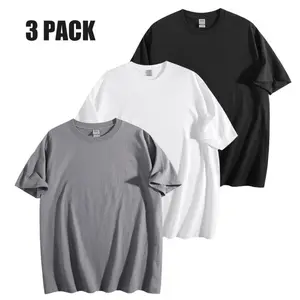 Men's 3 Pack Plain T-Shirts Lightweight Cotton Fitted Short Sleeve Tees Crewneck Basic Tshirts Unisex Soft Breathable Tops Casual Menswear Premium Organic Cotton graphic crazy men white world jesus 67 purple rain penny Vintage Pantera Skull Office Classic