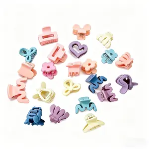 Mini Claw Clips for girls\baby - Stylish Small Hair Clips for Kids | Stays In Place Without Pulling or Snagging | Durable & Sturdy Plastic | Ideal Gifts for Girls, Ins High-End Matte Bangs Clip DIY Cute Women Hair Clip Shark Clip Hair Accessories