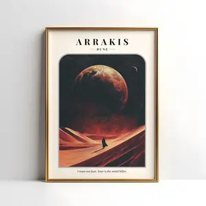 Dune Arrakis Physical Movie Poster | Dune Movie Print | Dune Wall Art