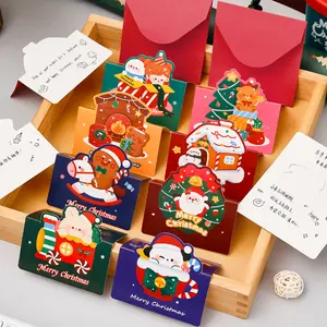 【Hot Selling】Christmas Cards Set, Multi-Purpose Gift Cards with Envelopes, Cartoon Foldable Design, Ideal for Thanksgiving & Christmas Gifts