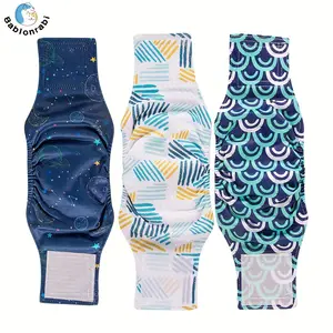 1PCS Digital Print Dog Belly Band Washable Male Dog Wrap Breathable Mesh Leak Proof Diaper for Small Medium Large Dogs