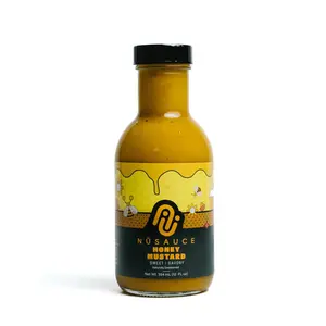 Nüsauce Honey Mustard Sauce 12 oz - Low Calorie & Natural Ingredients - Gluten Free - Spicy Garlic Mix & Lime - Perfect for Chicken & Fish