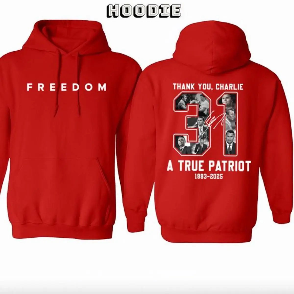 Freedom 2 Sided Hoodie, True Patriot Hoodie, Rest In Peace C.K, Wear Red On October 14th As CJK Day Hoodie, C.K. Birthday Graphic Design Unisex Cotton Hoodie Casual Everyday