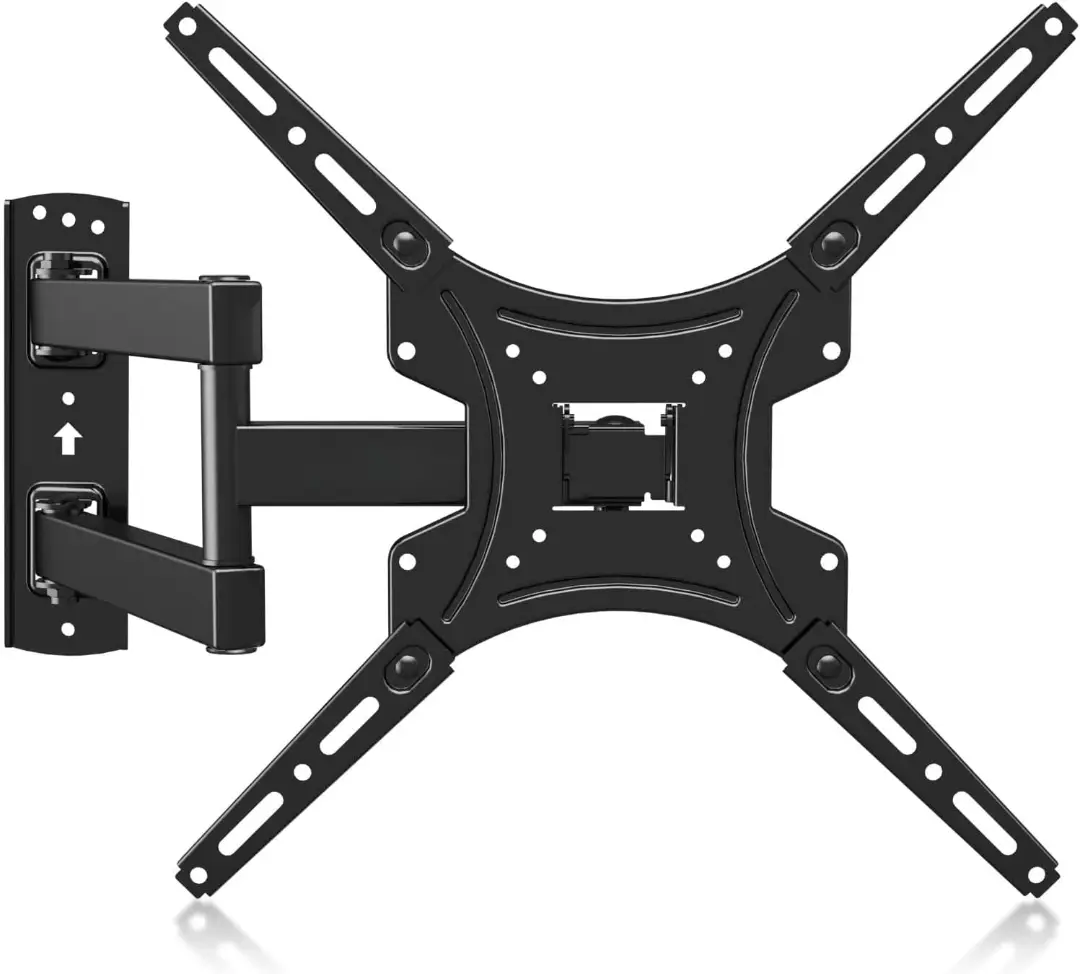 Full Motion TV Wall Mount Bracket Articulating Arms Swivels Tilts Extension for Most 13-42 Inch LED LCD Flat Curved Screen TVs Max VESA 400x400mm up t