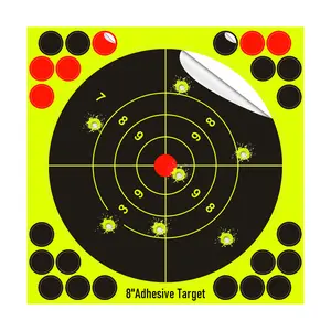 50 Pack 8x8 Inch Self-adhesive Splatter Paper Bull's Eye Shooting Target Stickers for Practice 50 Pack 8x8 Inch Self-adhesive Splatter Paper Bull's Eye Shooting Target Stickers for Practice
