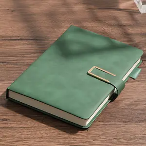 A Vintage Faux Leather A5 Notebook with a Buckle, Compact A5 Vintage Design, Made of Soft Faux Leather, Perfect for Home, Office, And Study Use
