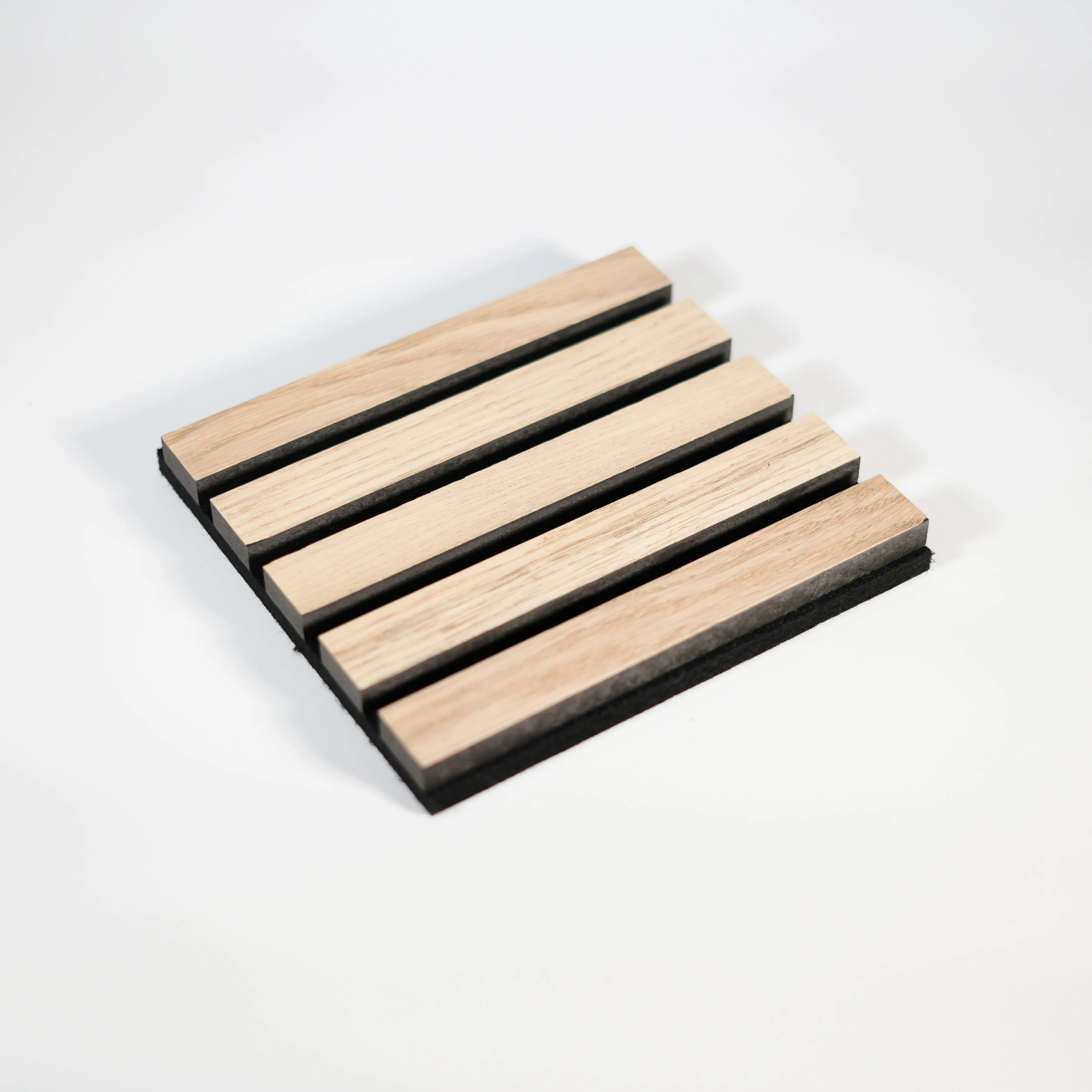 Natural Oak Acoustic Slat Wood Wall Panels – 100% Real Oak Finish