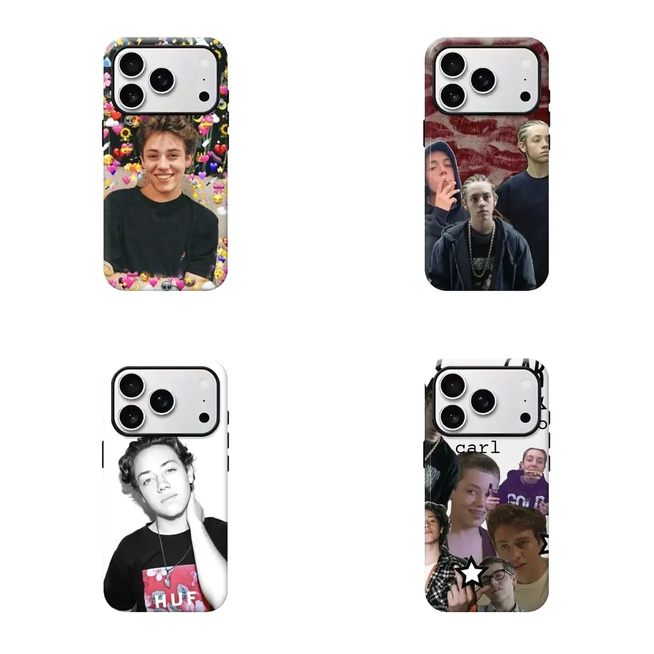 Carl Gallagher Inspired Phone Case for iPhone Samsung | Tough TPU Protective Cover, Slim Shockproof Waterproof Black Case for TV Series Fans