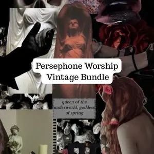 Persephone Worship Vintage Bundle, Vintage Witchcraft Tools, Hellenic Witch Kit, Beginner Deity Work Kit, Vintage Death Witch Kit