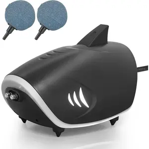 3W 6W Silent Aquarium Air Pump 80GPH/160GPH Large Air Volume Fish Aerator, Adjustable Oxygen Pump for Fish Tank up to 300 Gallon