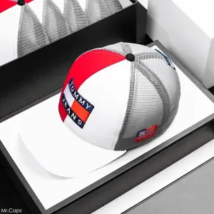 Tommy Jeans Premium Mesh Trucker Hat – Adjustable Snapback Baseball Cap, Streetwear Essential, Unisex Hat, Gorras Para Hombres