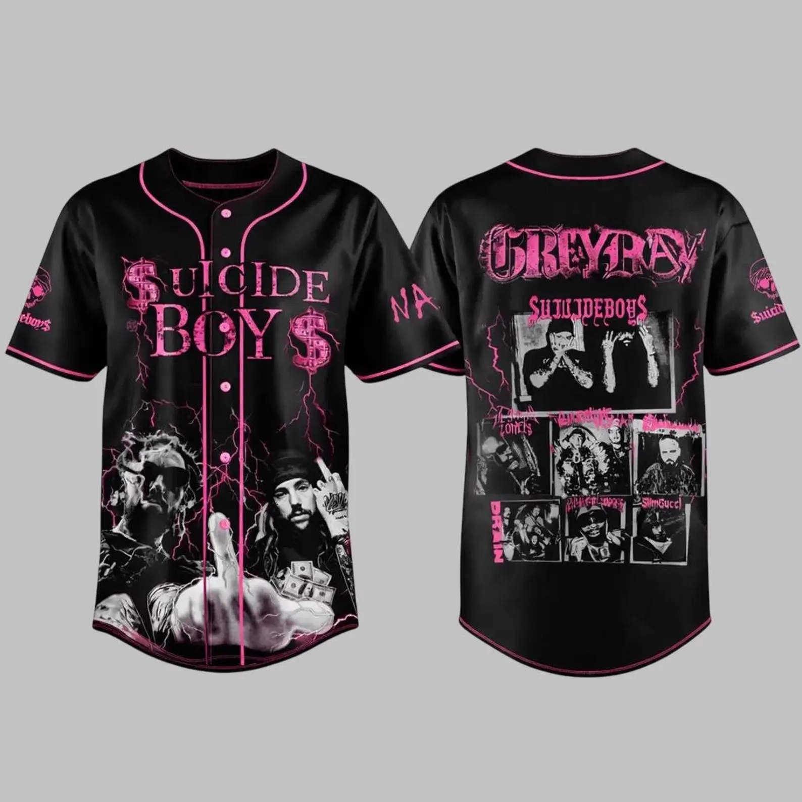 $uicideboy G59 Baseball Jersey, Personalized $uicideboy Merch Shirt, Greyday Tour Shirt, City Morgue Tshirt, Music Tour 2026 Gift