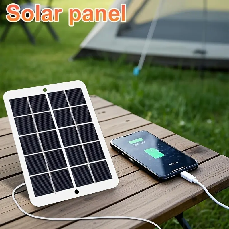 5V 3W Monocrystalline Solar Panel - Foldable, High-Efficiency USB Fast Charging, Dustproof Outdoor Emergency Power Supply, Solar Panels for Camping, Compatible with Phones/Power Banks/Action Cameras, Holiday Gift, Foldable Solar Panels