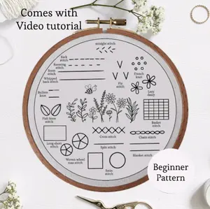 beginner embroidery sampler pattern hand embroidery sampler pattern