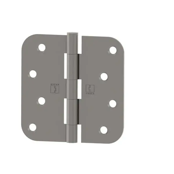 Hager Hinge RC1843415EA58 4 x 4 in. 0.625 in. Radius Full Mortise Residential Weight Hinge with Safety Stud, Satin Nickel