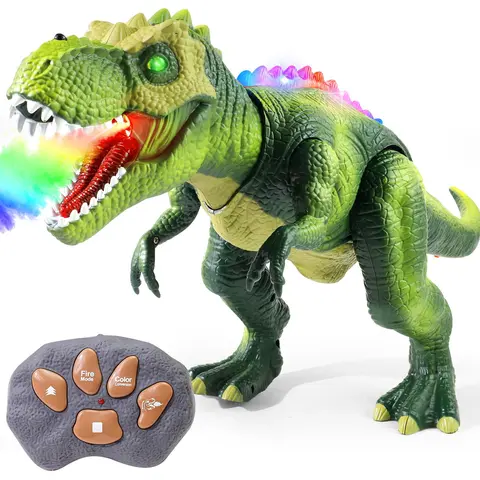 RC Dinosaur Remote Control T-Rex Dinosaur Toy for Kids with Lights Mist Spray & Realistic Sounds Perfect Gift for Boys China