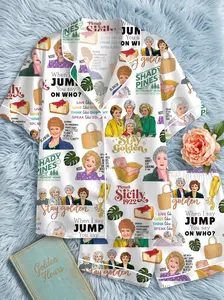 Golden girls pajamas, 80's tv sitcom pajamas, Stay Golden set, set for women, Loungewear set women, Sleepwear fashion