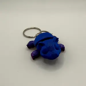 Multicolored Hippo Keychain