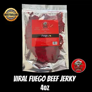 Los Cerritos Fuego Jerky - Viral Fuego Beef Jerky 4oz Bestseller Product