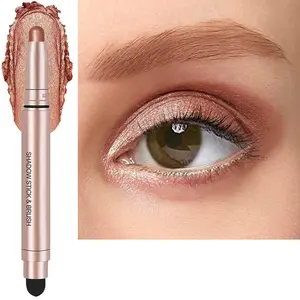 Eyeshadow Stick Rose Gold, Cream Shimmer Eyeshadow Pencil Makeup, High Pigment Long Lasting Waterproof Eye Shadow Pen, Hypoallergenic Eye Highlighter Stick Create Multi-Dimensional Eyes Look 05#