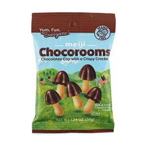 Meiji Kinoko no Yama Mushroom Chocolate Biscuit Sticks - 38g Snack Pack Meiji Kinoko no Yama Mushroom Chocolate Biscuit Sticks - 38g Snack Pack