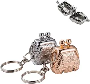 Mini Bag-Shaped Folding Nail Clippers,Stainless Steel Concave Edge Nail Clipper With Key Chain,Mini Fingernail Clipper for Home Travel Daily Use