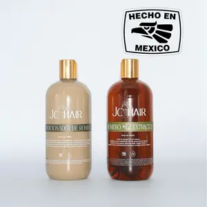 SHAMPOO and CONDITIONER JH ROMERO + 12 EXTRACTOS HECHO EN MÉXICO SCALP MASSAGER HAIR