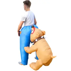 Inflatable Dog Bite Butt Costume, Cosplay, Rechargeable Battery, Party Funny Holiday Performance Wear, Inflatable Suit for Fun Events