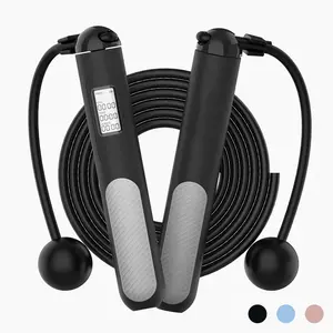 2 In 1 Jump Rope Set,Ropeless Weighted Balls,Counter Display, Adjustable Length, for Home Indoor Outdoor Exercise, Cordless Skipping Rope for Women Men Adults Kids