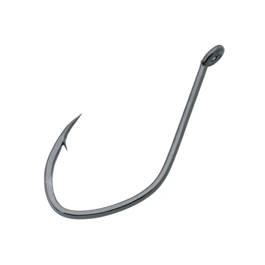 Gamakatsu Big River Bait Steel Fishing Hook - Functional, Corrosion Resistant, Sturdy, Secure, Unique Shape, Multi-Size (6 to 12/0), NS Black Coating, Strong Grip for Outdoor Fishing Trips