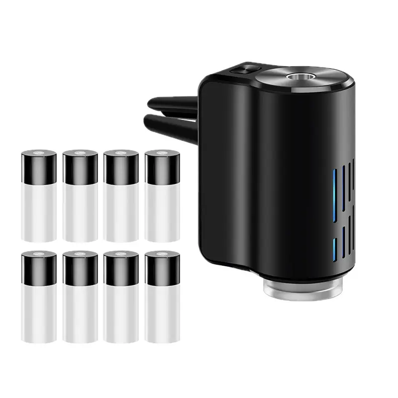 Rechargeable Portable Clip Car Essential Oil Diffuser, Smart Vent Device, Premium Aluminum Alloy, Adjustable Long-Lasting Car Aromatherapy Fragrance System, Car Fragrance System