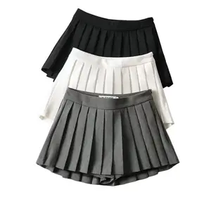 Preteen Pleated Tennis Skirts High Waist Vintage Mini Skort Bottoms Womenswear skirt Basic