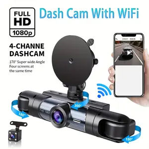 Nuokaiqi Car Dash Cam 360° Protection 4 Screens Starlight Night Vision WiFi Connectivity for Comprehensive Surveillance