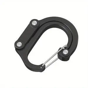 Hybrid Gear Clip Carabiner, Carabiner Buckle, 1 Count Rotating Hook Clip, Non-locking Strong Clips for Camping Fishing Hiking Travel Backpack Outdoor, Carabiner Hooks, Carabiner for Leash
