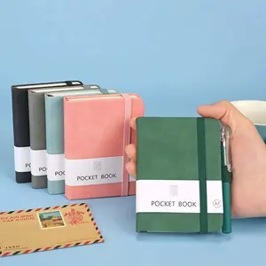 New Soft Leather Pocket Notebook, Compact and Portable, Includes Strap to Prevent Page Dispersion, Thick Paper for Smooth Writing, Ideal for Business and Daily Use