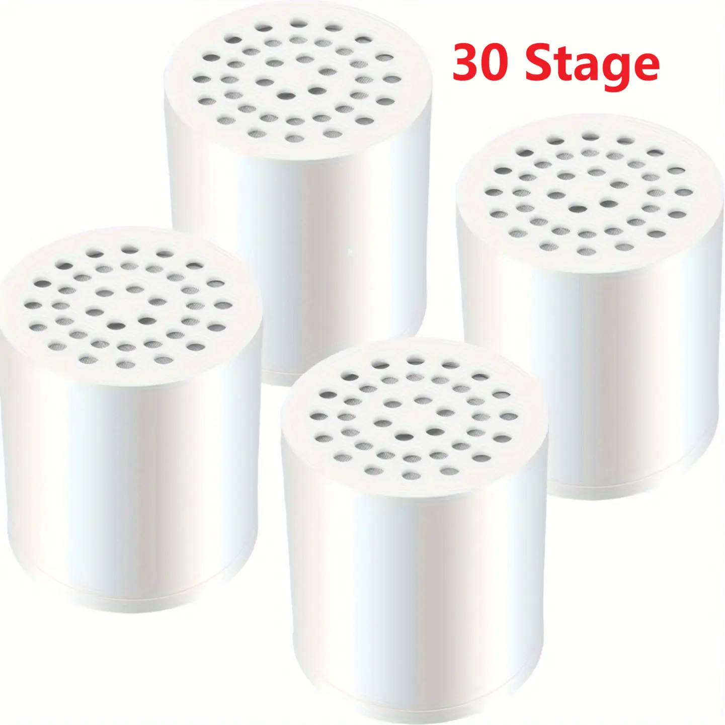 4pcs 30Stage Shower Filter High Output Universal Replacement Cartridge Removes Chlorine, Fluoride, Heavy Metals And Other Deposits, Restores PH Balance, Reduces Dry, Itchy Skin, Dandruff And More, Shower Water Equipment, Universal Fit For Showers