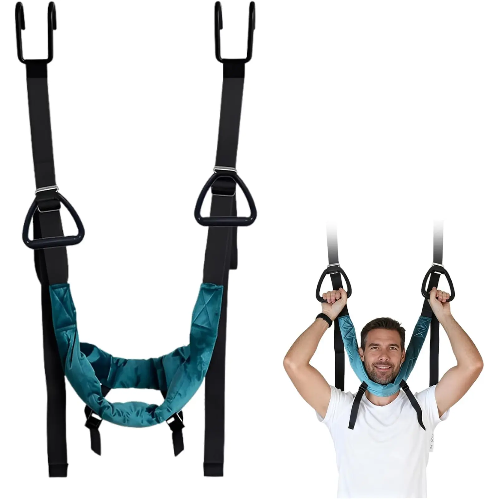 Over-Door Cervical Traction Device, Portable Stretcher Hammock for Home Healthcare, Physical Therapy & Decompression, Upgraded Version