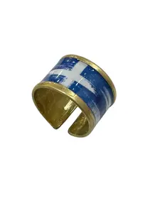 Greek Flag Cigar Band Ring