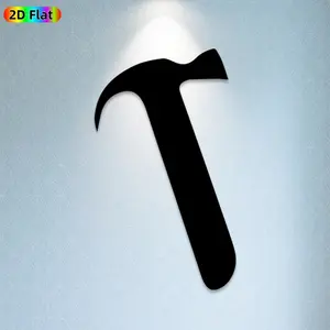 1pc Hammer Metal Wall Art, Industrial Hammer Statue Mural, Ideal Gift for New Year, Fathers Day, Workshop & Industrial Decor Enthusiasts, Weather-Resistant Metal Wall Decor Wall Sculptures,  Unique Industrial-Themed Home Decor